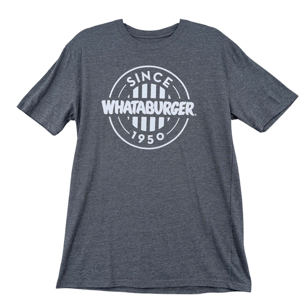 Whataburger Mens Small Gray Graphic T-Shirt Since‎ 1950 Texas Fast Food Tee S